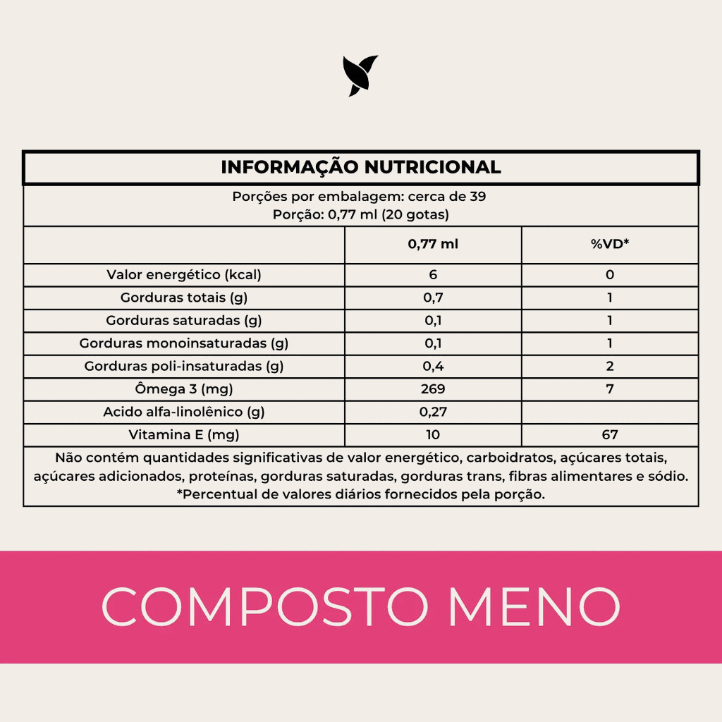 Composto Meno — tabela nutricional